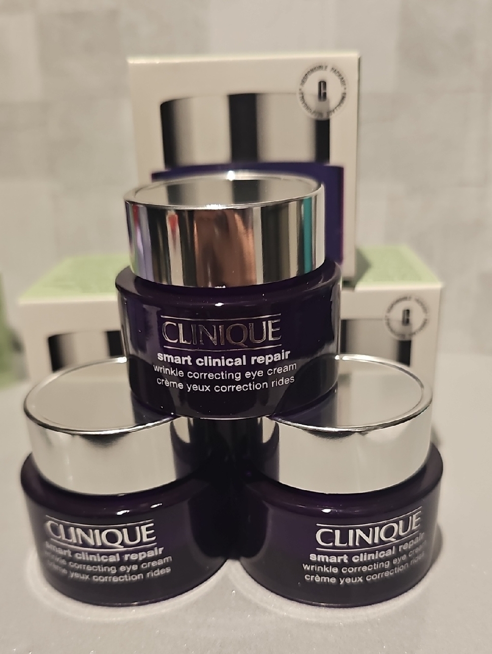 3x CLINIQUE Smart Clinical Repair Wrinkle Correcting Eye Cream 15ml